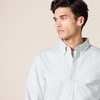 Amazon Essentials Men’s Oxford Shirt, Slim-Fit Stretch, Long-Sleeve, Button Up(Light Grey)