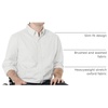 Amazon Essentials Men’s Oxford Shirt, Slim-Fit Stretch, Long-Sleeve, Button Up(Light Grey Vertical Stripe)