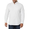 Amazon Essentials Men’s Oxford Shirt, Slim-Fit Stretch, Long-Sleeve, Button Up(Light Grey Vertical Stripe)