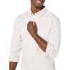 Amazon Essentials Men’s Oxford Shirt, Slim-Fit Stretch, Long-Sleeve, Button Up(Pale Pink)