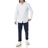 Amazon Essentials Men’s Oxford Shirt, Slim-Fit Stretch, Long-Sleeve, Button Up(Powder Blue Vertical Stripe)