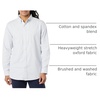 Amazon Essentials Men’s Oxford Shirt, Slim-Fit Stretch, Long-Sleeve, Button Up(Powder Blue Vertical Stripe)