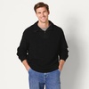 Amazon Essentials Men’s Quarter-Zip Rib-Knit Relaxed-Fit Cotton Sweater(Black)