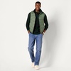 Amazon Essentials Men’s Quarter-Zip Rib-Knit Relaxed-Fit Cotton Sweater(Dark Green)