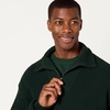Amazon Essentials Men’s Quarter-Zip Rib-Knit Relaxed-Fit Cotton Sweater(Dark Green)