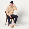Amazon Essentials Men’s Quarter-Zip Rib-Knit Relaxed-Fit Cotton Sweater(Light Camel)