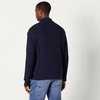 Amazon Essentials Men’s Quarter-Zip Rib-Knit Relaxed-Fit Cotton Sweater(Navy)