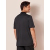 Amazon Essentials Men’s Regular Fit Golf Polo Shirt, Moisture-Wicking Quick Dry, Recycled Polyester, Short Sleeve(Anthracite Polo Stripe)