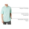 Amazon Essentials Men’s Regular Fit Golf Polo Shirt, Moisture-Wicking Quick Dry, Recycled Polyester, Short Sleeve(Aqua Green)