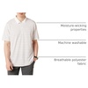 Amazon Essentials Men’s Regular Fit Golf Polo Shirt, Moisture-Wicking Quick Dry, Recycled Polyester, Short Sleeve(Black White Thin Stripe)