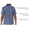 Amazon Essentials Men’s Regular Fit Golf Polo Shirt, Moisture-Wicking Quick Dry, Recycled Polyester, Short Sleeve(Blue Fish)