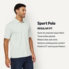 Amazon Essentials Men’s Regular Fit Golf Polo Shirt, Moisture-Wicking Quick Dry, Recycled Polyester, Short Sleeve(Light Sage Green)