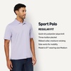 Amazon Essentials Men’s Regular Fit Golf Polo Shirt, Moisture-Wicking Quick Dry, Recycled Polyester, Short Sleeve(Lilac)