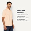 Amazon Essentials Men’s Regular Fit Golf Polo Shirt, Moisture-Wicking Quick Dry, Recycled Polyester, Short Sleeve(Pale Peach)