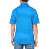 Amazon Essentials Men’s Regular Fit Golf Polo Shirt, Moisture-Wicking Quick Dry, Recycled Polyester, Short Sleeve(Royal Blue White Mini Stripe)
