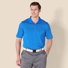 Amazon Essentials Men’s Regular Fit Golf Polo Shirt, Moisture-Wicking Quick Dry, Recycled Polyester, Short Sleeve(Royal Blue White Mini Stripe)