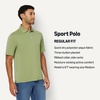 Amazon Essentials Men’s Regular Fit Golf Polo Shirt, Moisture-Wicking Quick Dry, Recycled Polyester, Short Sleeve(Sage Green)