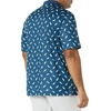 Amazon Essentials Men’s Regular Fit Golf Polo Shirt, Moisture-Wicking Quick Dry, Recycled Polyester, Short Sleeve(Teal Blue Birds Print)