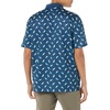 Amazon Essentials Men’s Regular Fit Golf Polo Shirt, Moisture-Wicking Quick Dry, Recycled Polyester, Short Sleeve(Teal Blue Birds Print)
