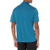 Amazon Essentials Men’s Regular Fit Golf Polo Shirt, Moisture-Wicking Quick Dry, Recycled Polyester, Short Sleeve(Teal Blue White Stripe)