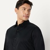 Amazon Essentials Men’s Regular Fit Long Sleeve Wrinkle Resistant Stretch Dress Shirt(Black)
