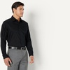Amazon Essentials Men’s Regular Fit Long Sleeve Wrinkle Resistant Stretch Dress Shirt(Black)