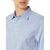 Amazon Essentials Men’s Regular Fit Long Sleeve Wrinkle Resistant Stretch Dress Shirt(Blue White Grid Check)