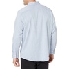 Amazon Essentials Men’s Regular Fit Long Sleeve Wrinkle Resistant Stretch Dress Shirt(Blue White Grid Check)