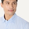 Amazon Essentials Men’s Regular Fit Long Sleeve Wrinkle Resistant Stretch Dress Shirt(Blue White Pinstripe)