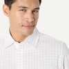 Amazon Essentials Men’s Regular Fit Long Sleeve Wrinkle Resistant Stretch Dress Shirt(Lavender White Windowpane)