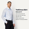 Amazon Essentials Men’s Regular Fit Long Sleeve Wrinkle Resistant Stretch Dress Shirt(Light Blue)