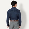 Amazon Essentials Men’s Regular Fit Long Sleeve Wrinkle Resistant Stretch Dress Shirt(Navy)