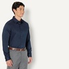 Amazon Essentials Men’s Regular Fit Long Sleeve Wrinkle Resistant Stretch Dress Shirt(Navy)