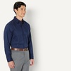 Amazon Essentials Men’s Regular Fit Long Sleeve Wrinkle Resistant Stretch Dress Shirt(Navy Geo Print)