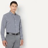 Amazon Essentials Men’s Regular Fit Long Sleeve Wrinkle Resistant Stretch Dress Shirt(White Gingham)