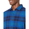 Amazon Essentials Men’s Regular Fit Long-Sleeve Flannel Shirt, Soft Brushed Cotton, Lightweight yet Warm(Black Blue Plaid)
