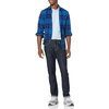 Amazon Essentials Men’s Regular Fit Long-Sleeve Flannel Shirt, Soft Brushed Cotton, Lightweight yet Warm(Black Blue Plaid)