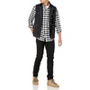 Amazon Essentials Men’s Regular Fit Long-Sleeve Flannel Shirt, Soft Brushed Cotton, Lightweight yet Warm(Black Buffalo Plaid)