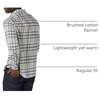 Amazon Essentials Men’s Regular Fit Long-Sleeve Flannel Shirt, Soft Brushed Cotton, Lightweight yet Warm(Black Light Grey Plaid)