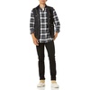 Amazon Essentials Men’s Regular Fit Long-Sleeve Flannel Shirt, Soft Brushed Cotton, Lightweight yet Warm(Black Ombre Plaid)