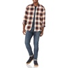 Amazon Essentials Men’s Regular Fit Long-Sleeve Flannel Shirt, Soft Brushed Cotton, Lightweight yet Warm(Black Orange Large Plaid)