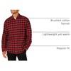 Amazon Essentials Men’s Regular Fit Long-Sleeve Flannel Shirt, Soft Brushed Cotton, Lightweight yet Warm(Black Red Buffalo Plaid)