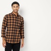 Amazon Essentials Men’s Regular Fit Long-Sleeve Flannel Shirt, Soft Brushed Cotton, Lightweight yet Warm(Black Toffee Brown Buffalo Check)