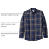 Amazon Essentials Men’s Regular Fit Long-Sleeve Flannel Shirt, Soft Brushed Cotton, Lightweight yet Warm(Blue Charcoal Heather Plaid)