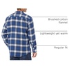 Amazon Essentials Men’s Regular Fit Long-Sleeve Flannel Shirt, Soft Brushed Cotton, Lightweight yet Warm(Blue White Large Plaid)
