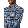 Amazon Essentials Men’s Regular Fit Long-Sleeve Flannel Shirt, Soft Brushed Cotton, Lightweight yet Warm(Blue White Plaid)
