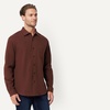 Amazon Essentials Men’s Regular Fit Long-Sleeve Flannel Shirt, Soft Brushed Cotton, Lightweight yet Warm(Chocolate)