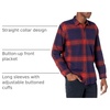 Amazon Essentials Men’s Regular Fit Long-Sleeve Flannel Shirt, Soft Brushed Cotton, Lightweight yet Warm(Dark Blue Orange Large Plaid)