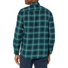 Amazon Essentials Men’s Regular Fit Long-Sleeve Flannel Shirt, Soft Brushed Cotton, Lightweight yet Warm(Green Navy Ombre Plaid)