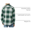 Amazon Essentials Men’s Regular Fit Long-Sleeve Flannel Shirt, Soft Brushed Cotton, Lightweight yet Warm(Green White Plaid)